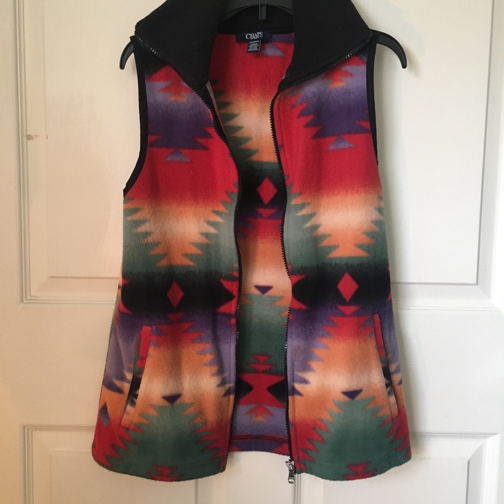 Fleece Western Print Vest